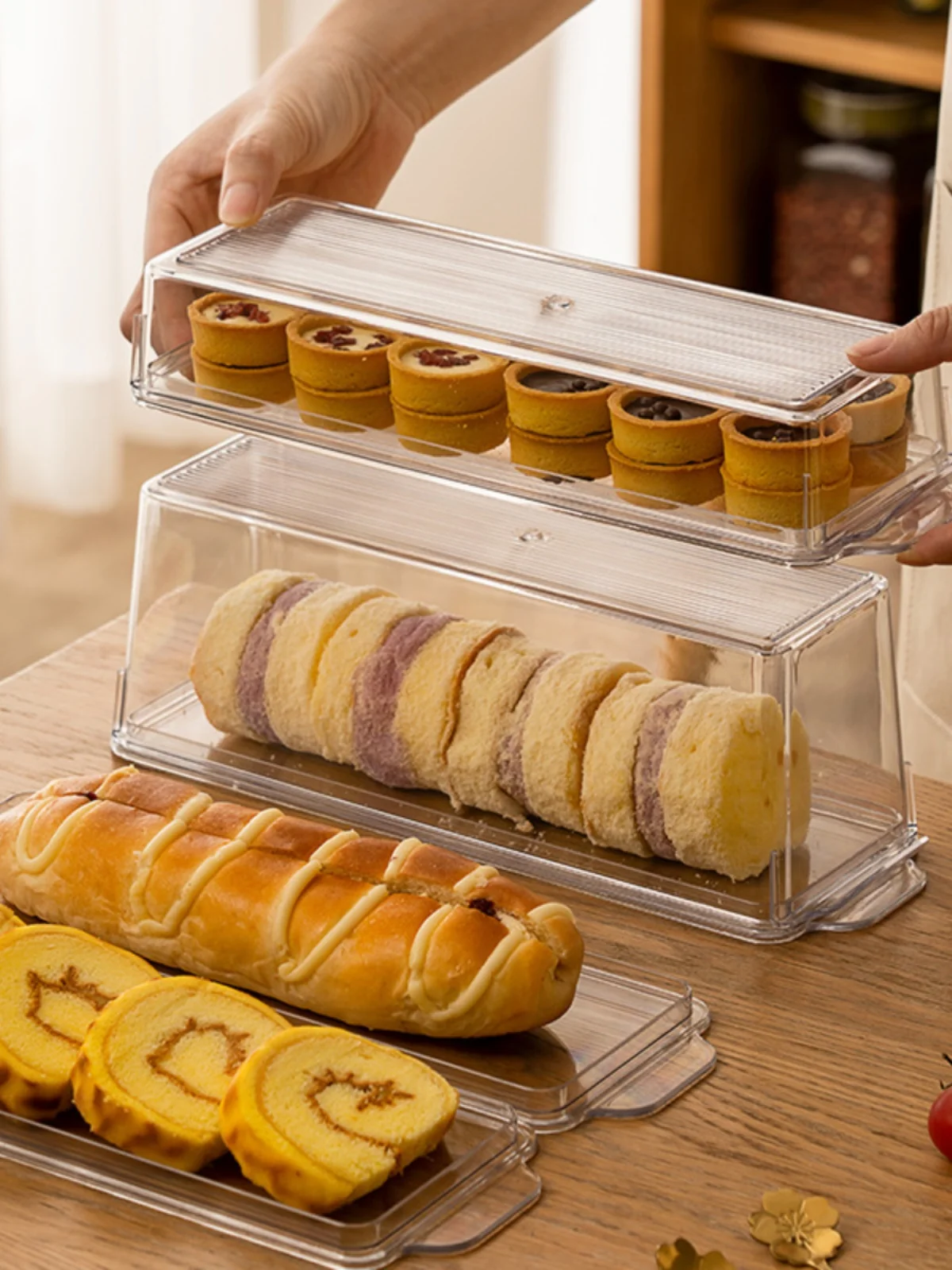 Food Storage Refrigerator - Voedselveilige verzegelde cake rol bewaardoos koelkast