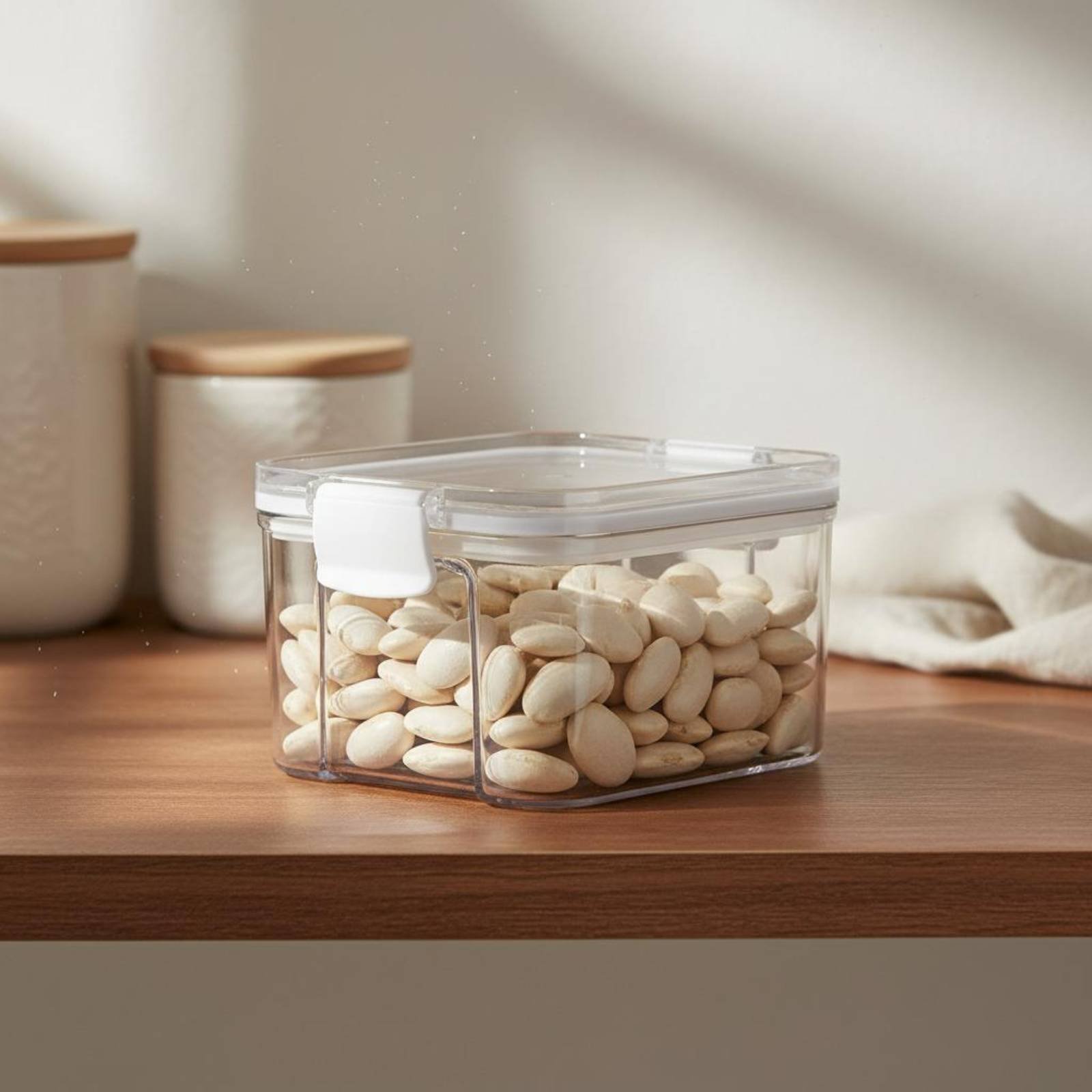 Food Storage Containers - Luchtdichte voedselbewaarcontainer, vochtbestendige, verzegelde graanopslagpot, transparante