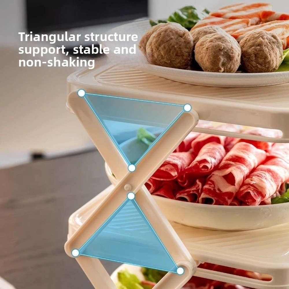 Food Storage And Preparation - 3/4-laags opbergrek voor gerechten, grote capaciteit,