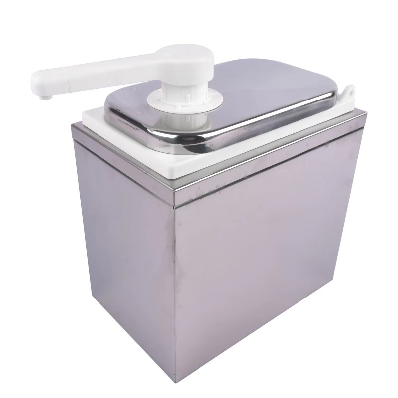 Herb Keeper Container - 2L roestvrijstalen sauspompdispenser, horeca-apparatuur, extrusiepomp voor