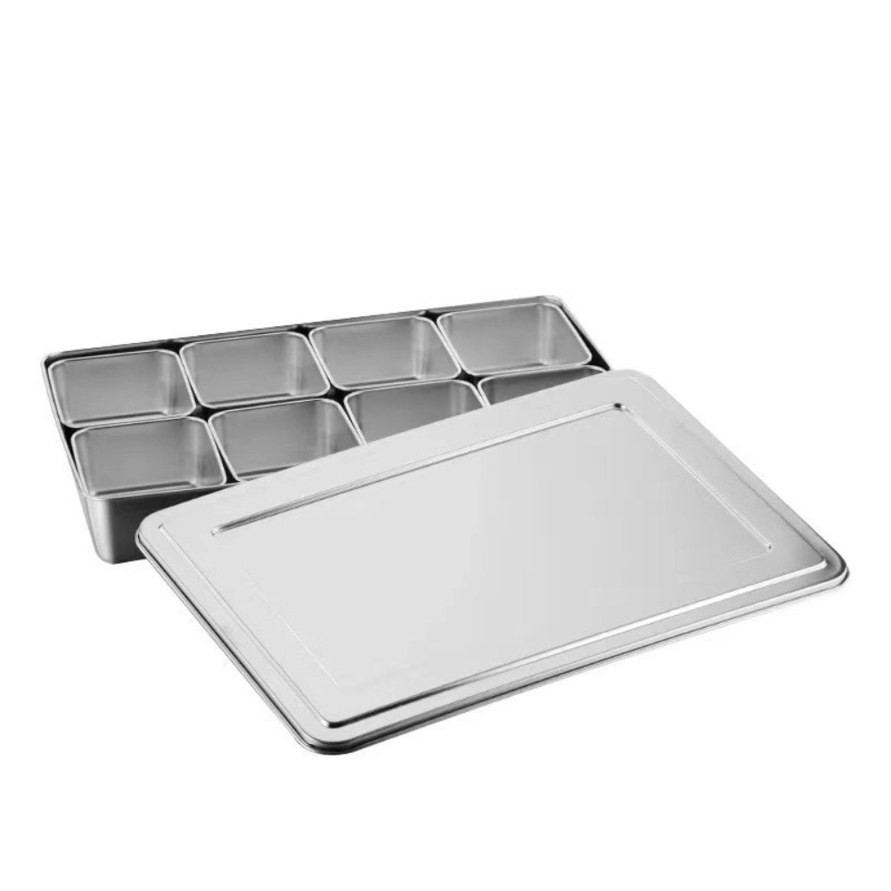 Food Storage And Preparation - 6/8 Grid Kruidenopbergdoos Roestvrij staal Roestbestendige
