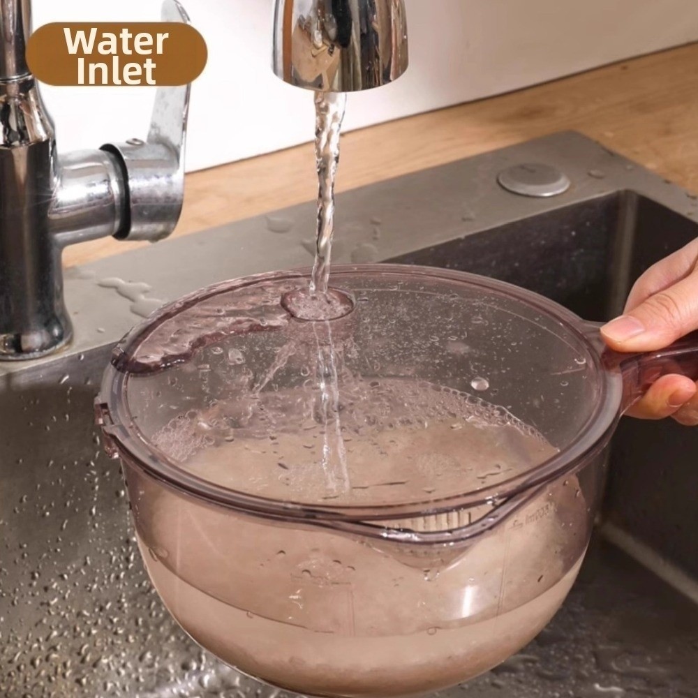 Food Storage Handling - Groentenafgietbak met lange handgreep, grote capaciteit,