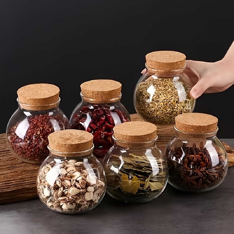 Food Storage Glass Round - 500Ml Heldere Glazen Opslagbus, Ronde Decoratieve