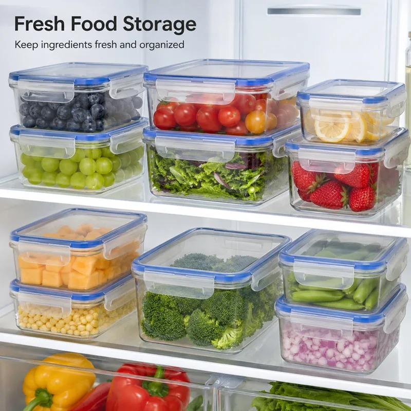 Food Storage Refrigerator - 4 maten koelkast opbergdoos voedsel plastic