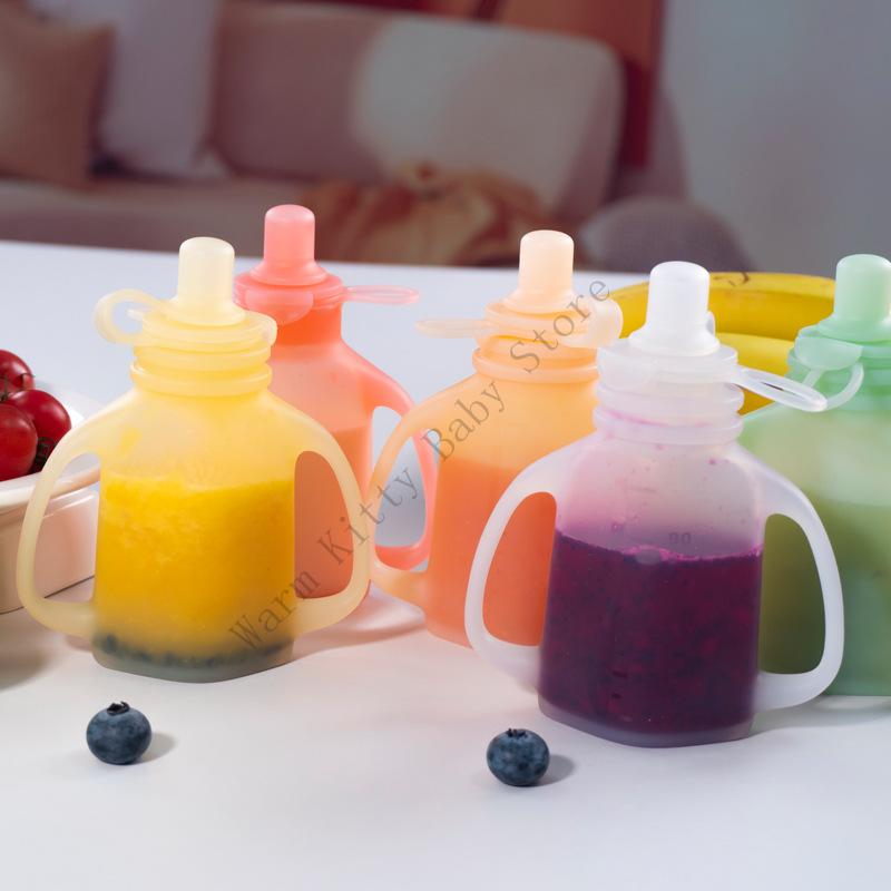 Food Storage Silicone Bags - XXFE 110ML babyvoeding container case grote