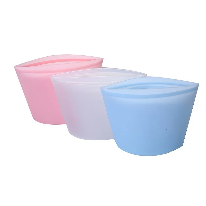 Food Storage Silicone Bags - Herbruikbare siliconen opbergzakken - Luchtdicht, lekvrij,