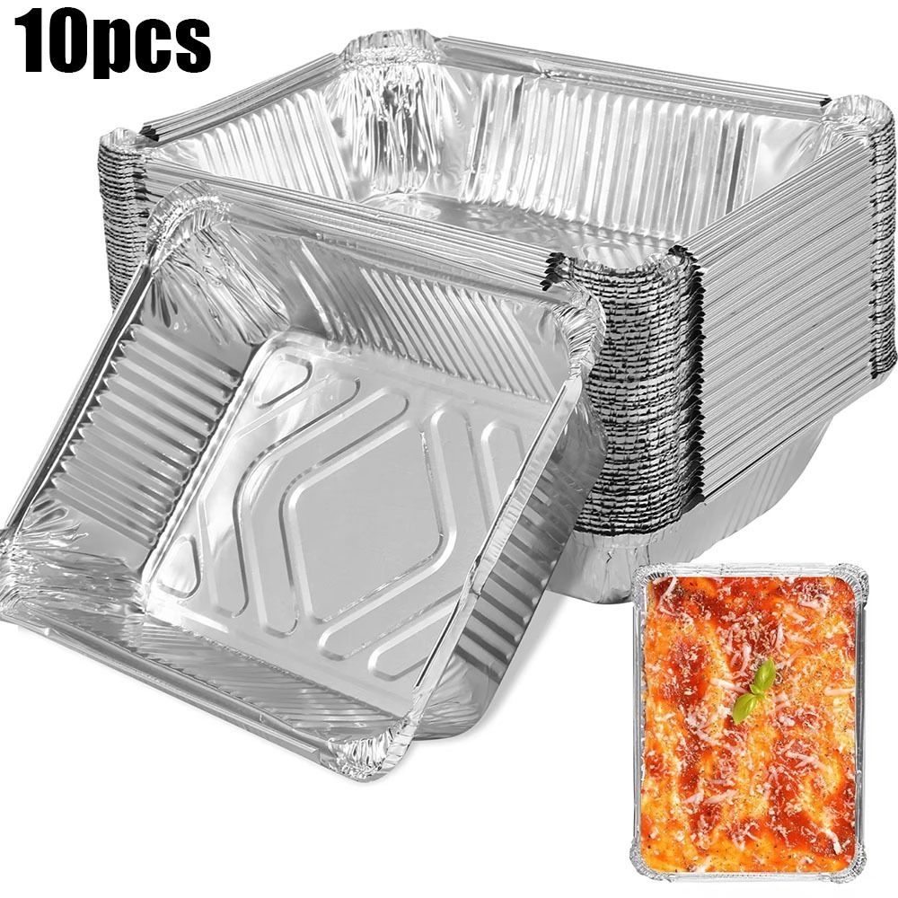Food Storage Aluminum - 10 STKS Wegwerp Aluminiumfolie Voedselopslagcontainers Oven