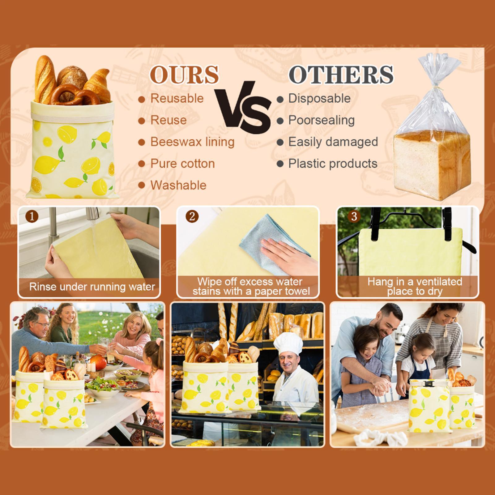 Food Storage Bags Reusable - Broodzakken Herbruikbare herbruikbare broodvoedselopbergzakken Voedselopslagzakjes Keeper
