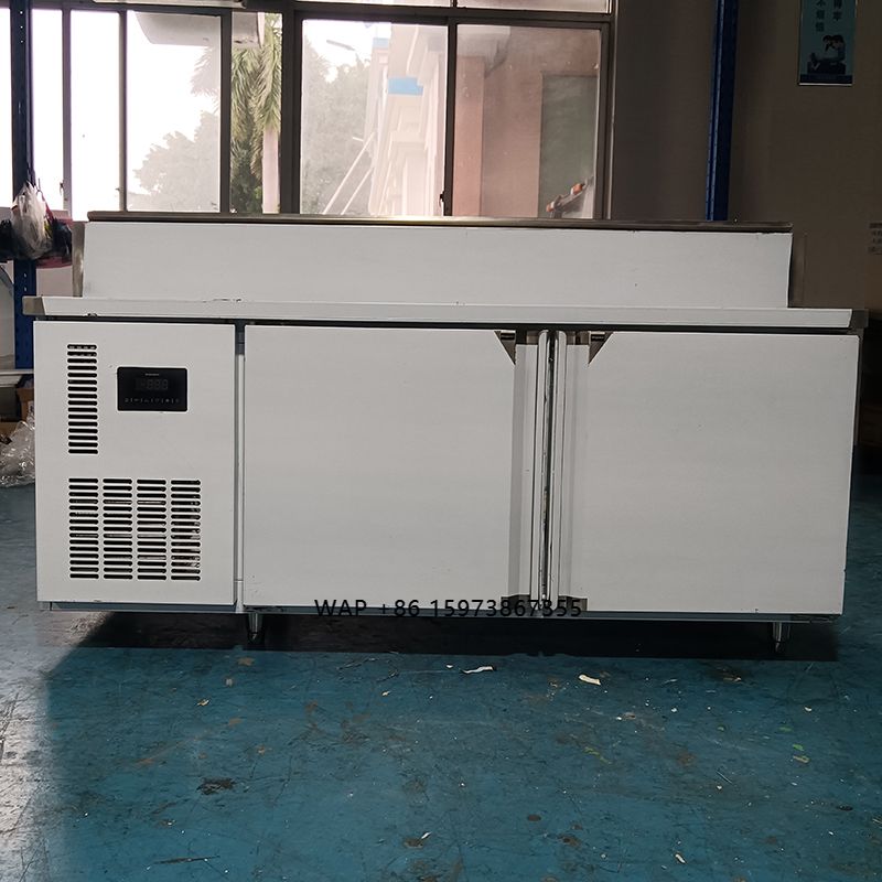 Food Storage Refrigerator - Commerciële ingebouwde 2-deurs pizza-voorbereidingskoelkast met automatische