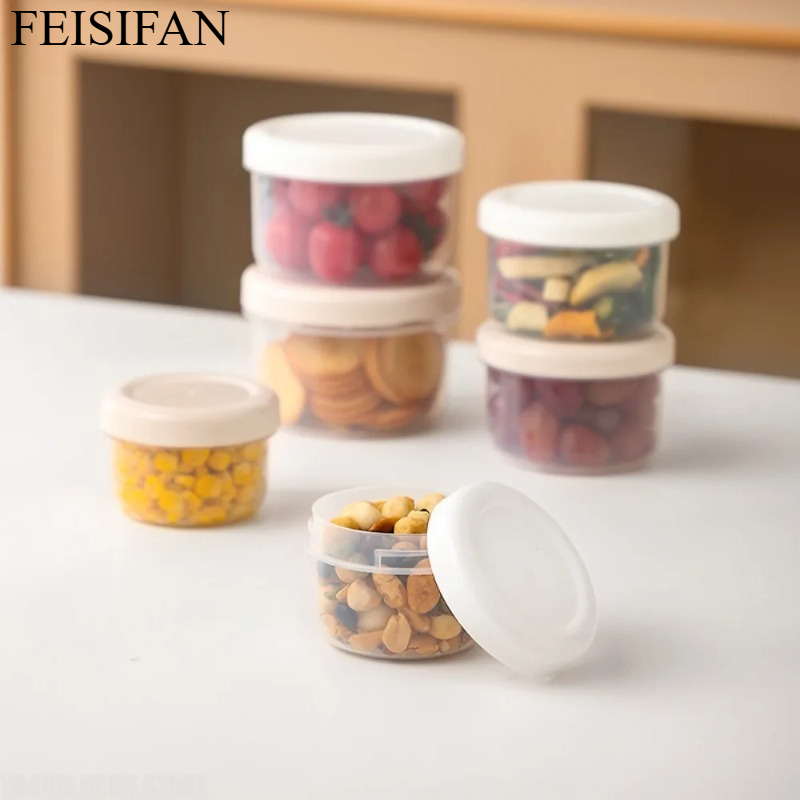 Food Storage Refrigerator - Draagbare ronde plastic voedselbewaarbak met deksel,