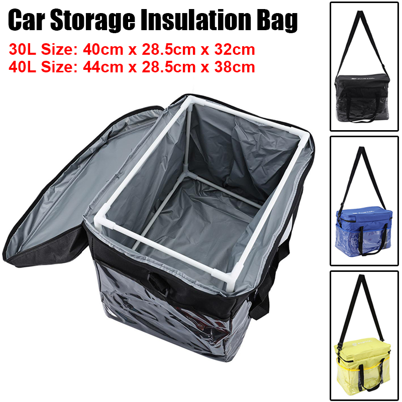 Food Storage Aluminum - 30L/40L Auto-opberg- en isolatiezak Multifunctionele autostoel-organizer
