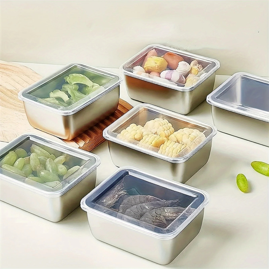 Food Storage Ideas - 1/3/5 Stuks Rvs Voedsel Opbergdoos Vershouddoos