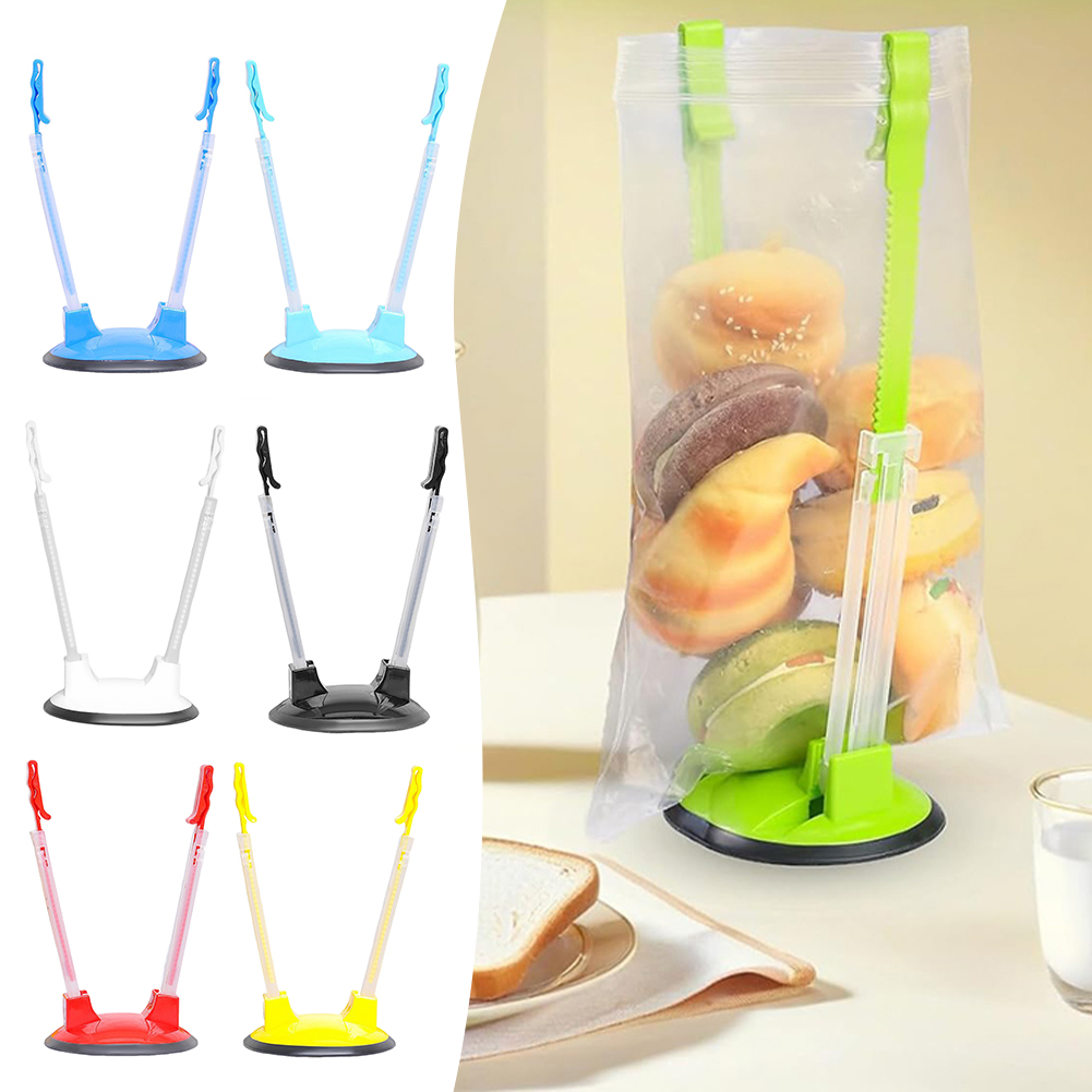 Food Storage Bags Reusable - Aanpasbare niet-slip voedsel opbergzak houder frisse