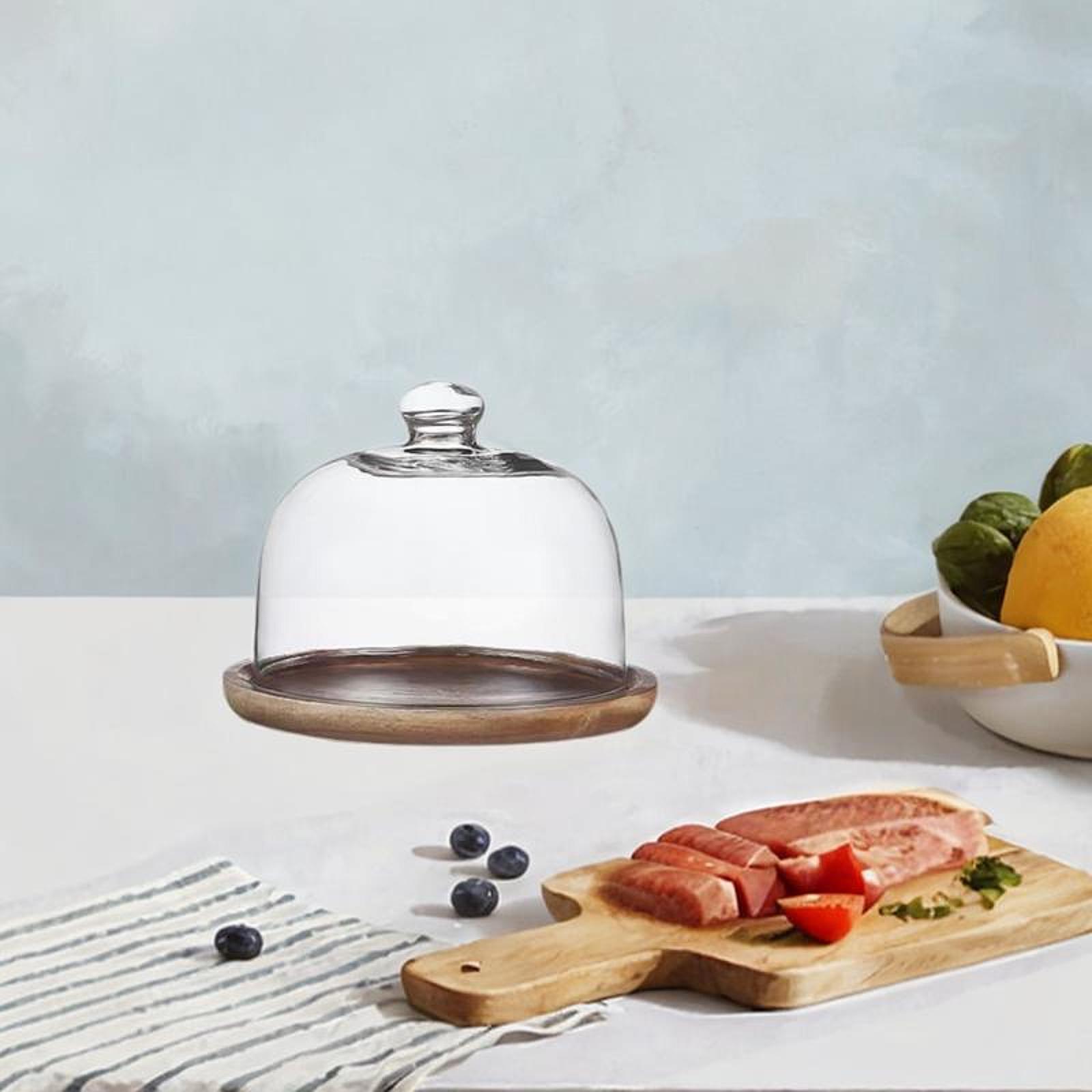 Houten taartplateau met glazen - Food Storage Glass Round recensie en prijs