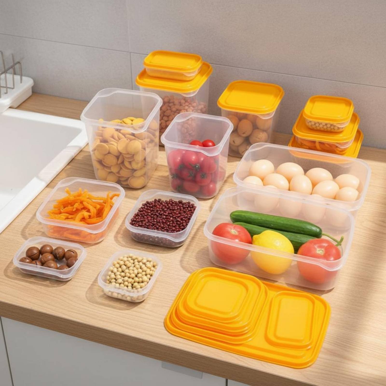 17-delige koelkast opbergbox s - Food Storage Lid recensie en prijs