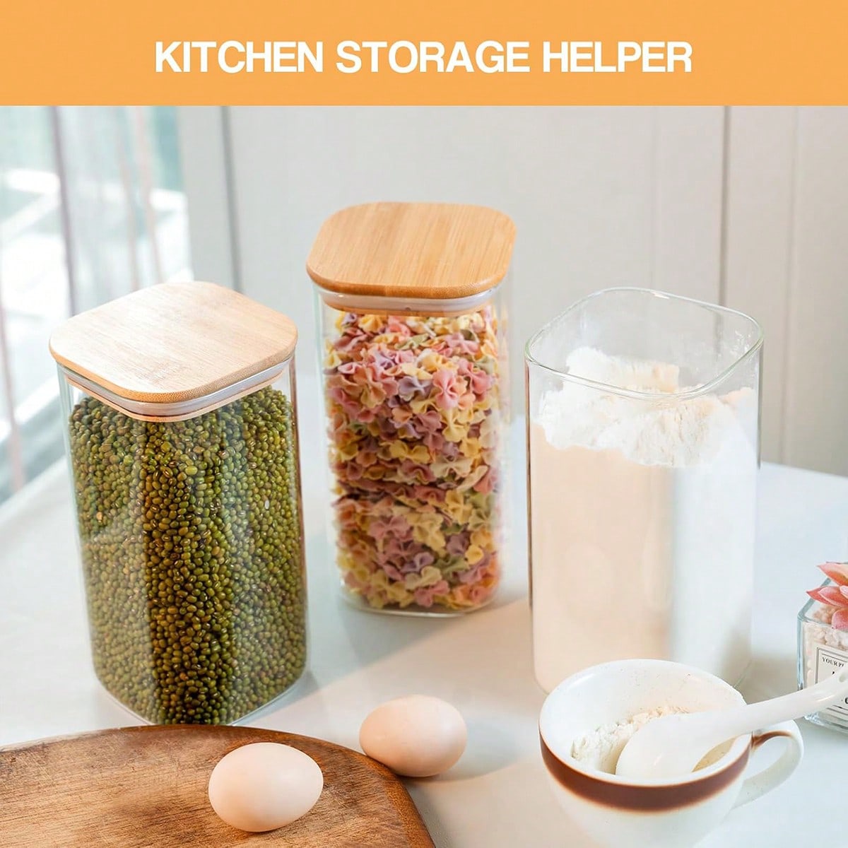 6-delige set glazen voorraadpo - Food Storage Jars With Lids recensie en prijs