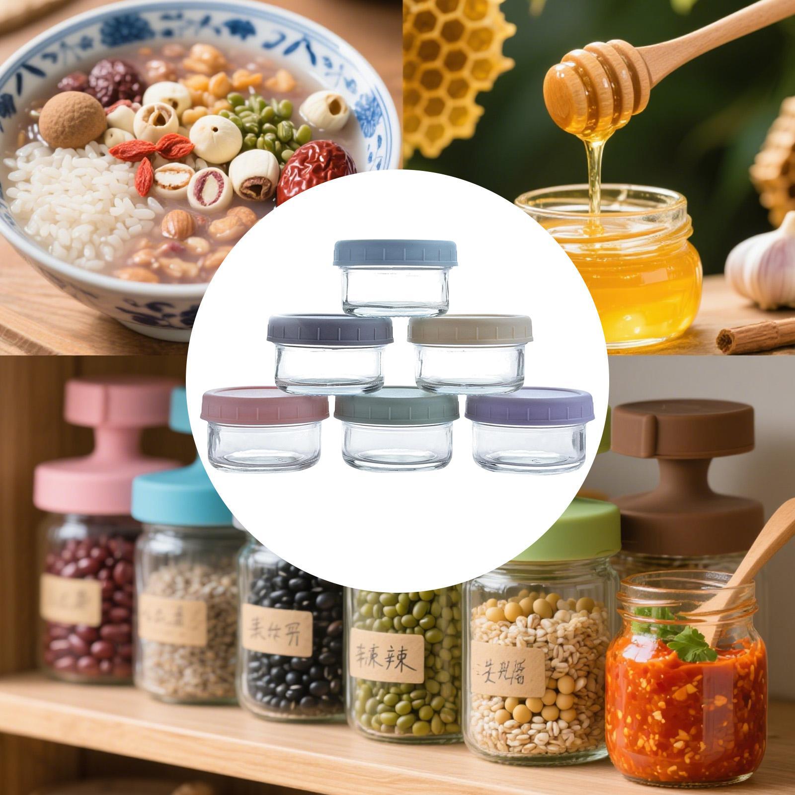Miniatuur glazen potjes met le - Food Storage Glass Round recensie en prijs