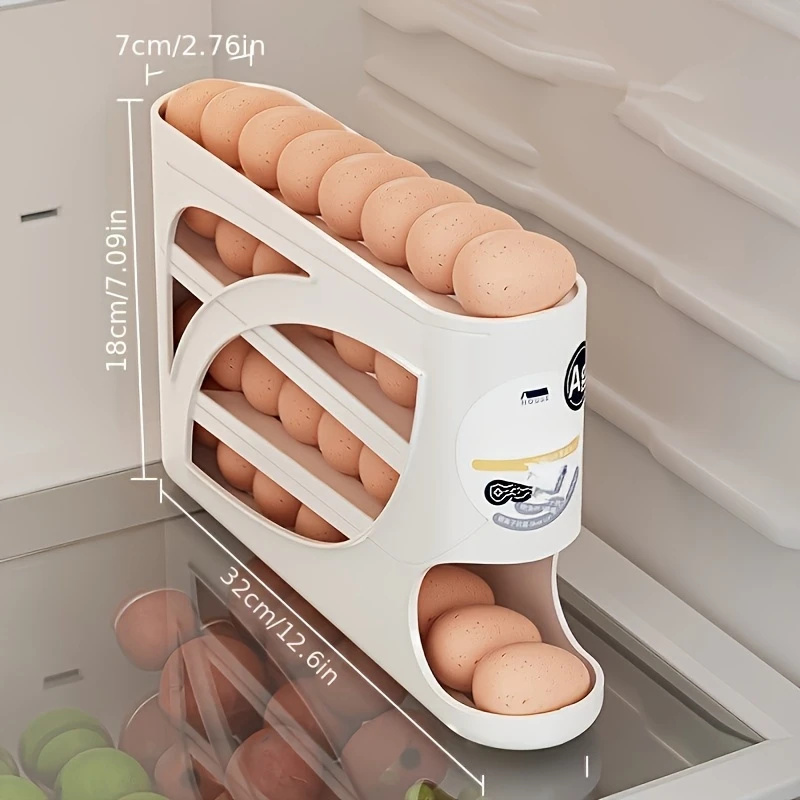 3-laags rollende eieropbergcon - Food Storage Rack For Kitchen recensie en prijs