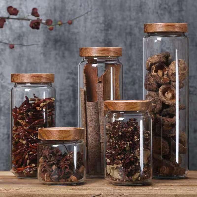 Ronde Glazen Buis Jar Acacia H - Food Storage Glass Round recensie en prijs
