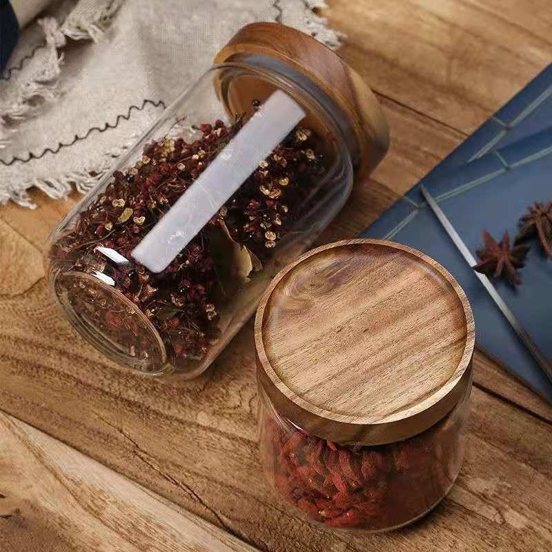 Ronde Glazen Buis Jar Acacia H - Food Storage Glass Round recensie en prijs