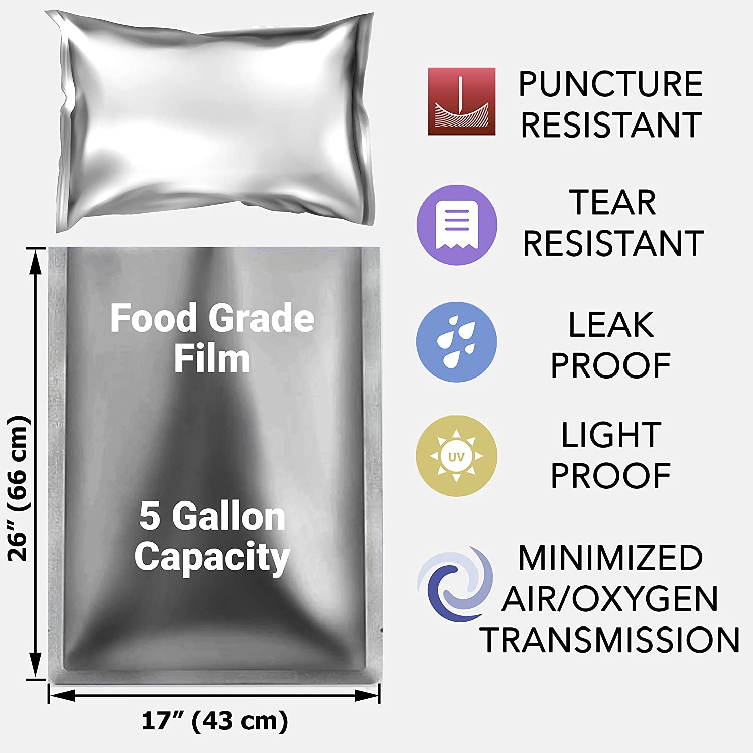 10 verpakkingen 5 gallon Mylar - Food Storage Aluminum recensie en prijs
