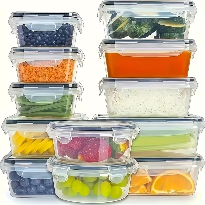 4-delige transparante voedselb - Food Storage Ideas recensie en prijs