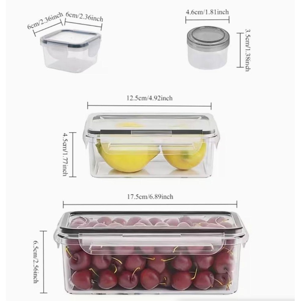 4-delige transparante voedselb - Food Storage Ideas recensie en prijs
