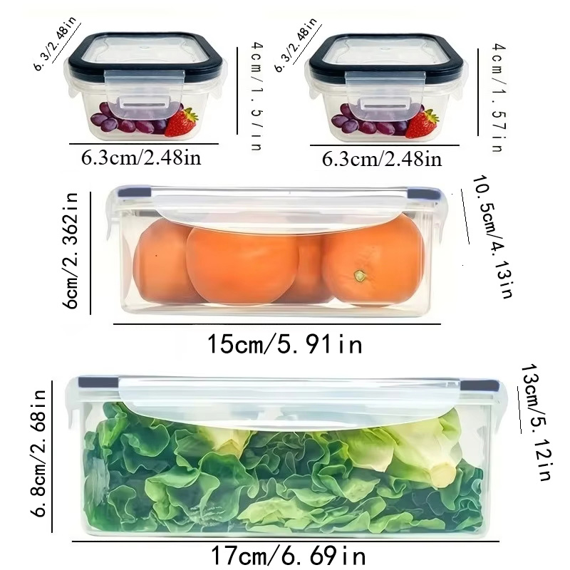 8-delige set inclusief 4 conta - Food Storage Organiser recensie en prijs