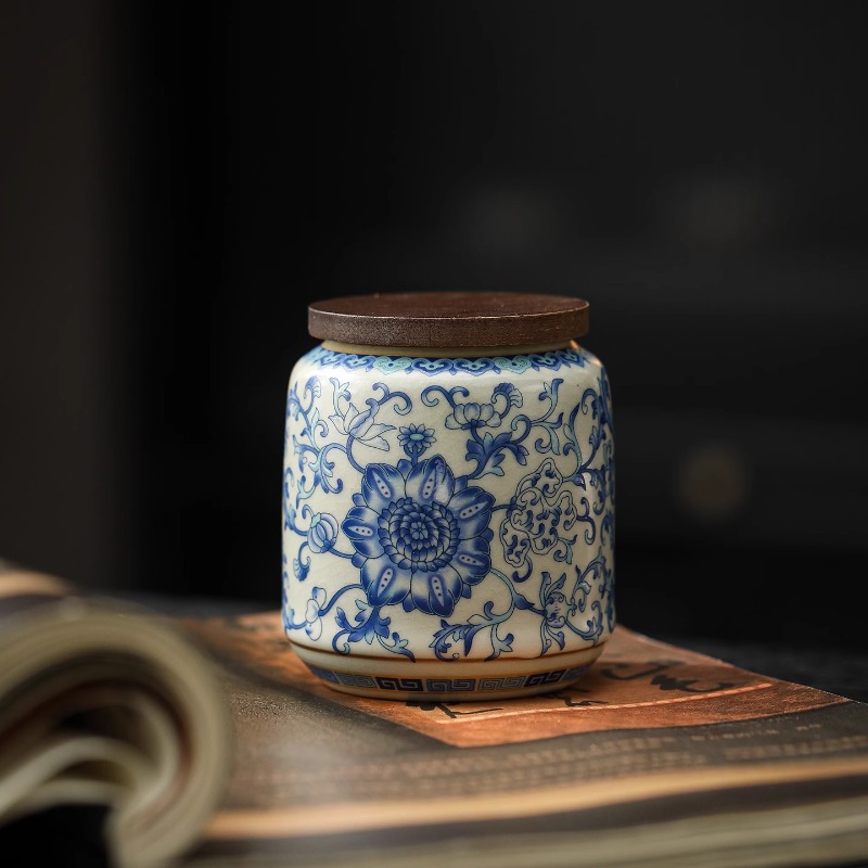 Creatieve blauw en wit porsele - Food Storage Jars With Lids recensie en prijs