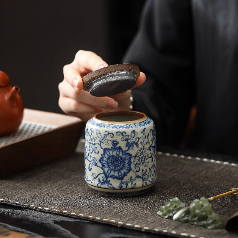Creatieve blauw en wit porsele - Food Storage Jars With Lids recensie en prijs