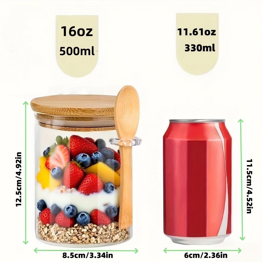 1/2/4/8-delige havermoutglazen - Food Storage Glass Round recensie en prijs