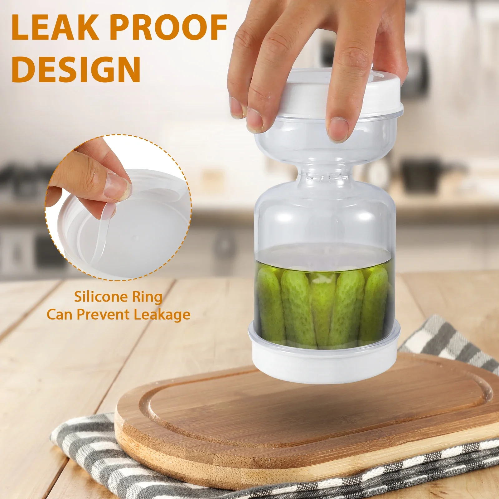 Augurkcontainer Natte en droge - Food Storage Jars Airtight recensie en prijs