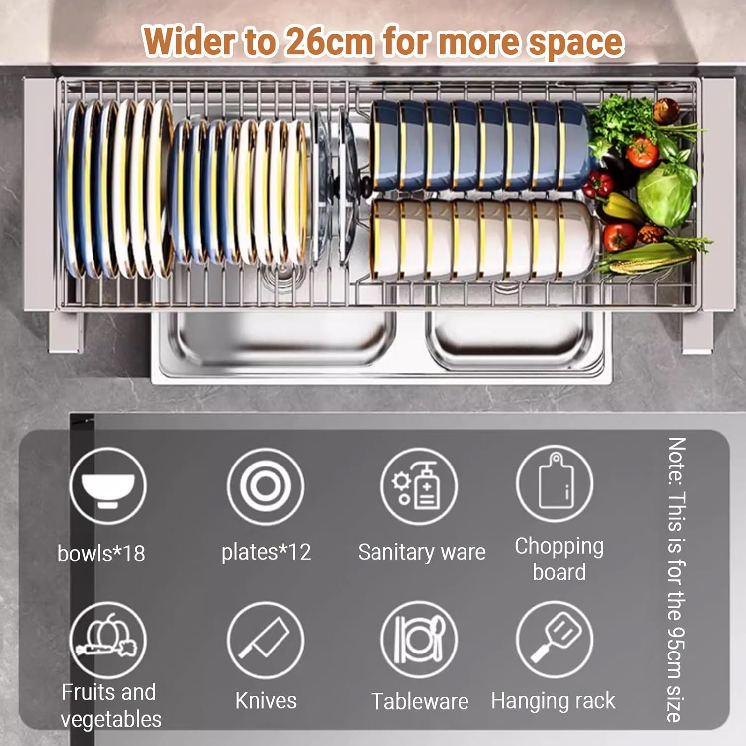 2-laags boven de gootsteen afd - Food Storage Organiser recensie en prijs