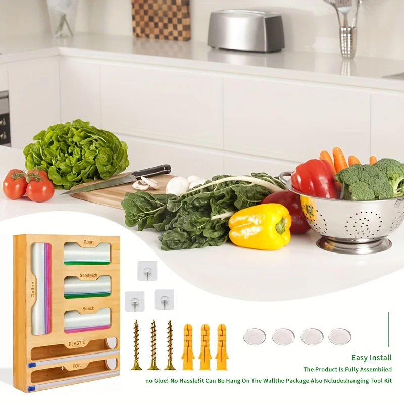 Keukenopslagplank Plastic Wrap - Food Storage Organiser recensie en prijs