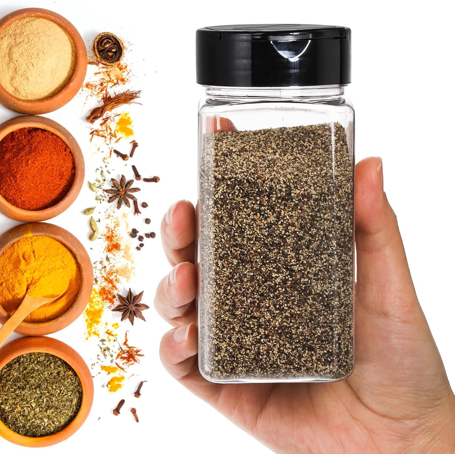 Vierkante grote plastic kruide - Food Storage Jars With Lids recensie en prijs