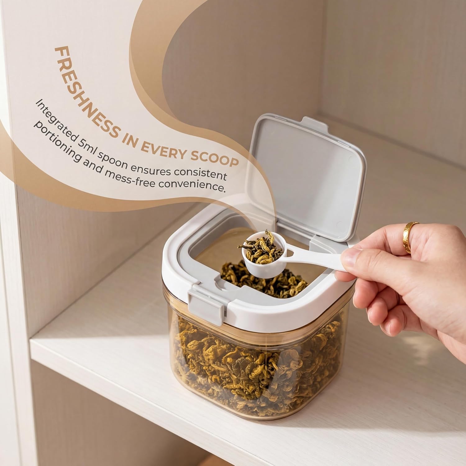 2 stuks koffiebus met schepje, - Food Storage Jars Airtight recensie en prijs