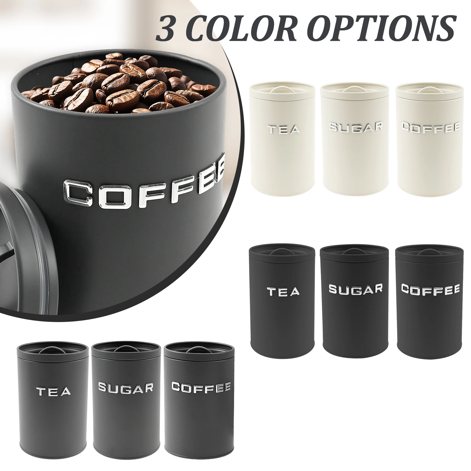 3-delige thee koffie suikerbus - Food Storage Jars With Lids recensie en prijs