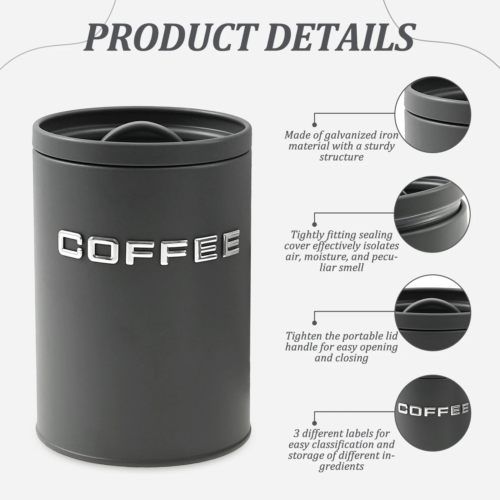 3-delige thee koffie suikerbus - Food Storage Jars With Lids recensie en prijs