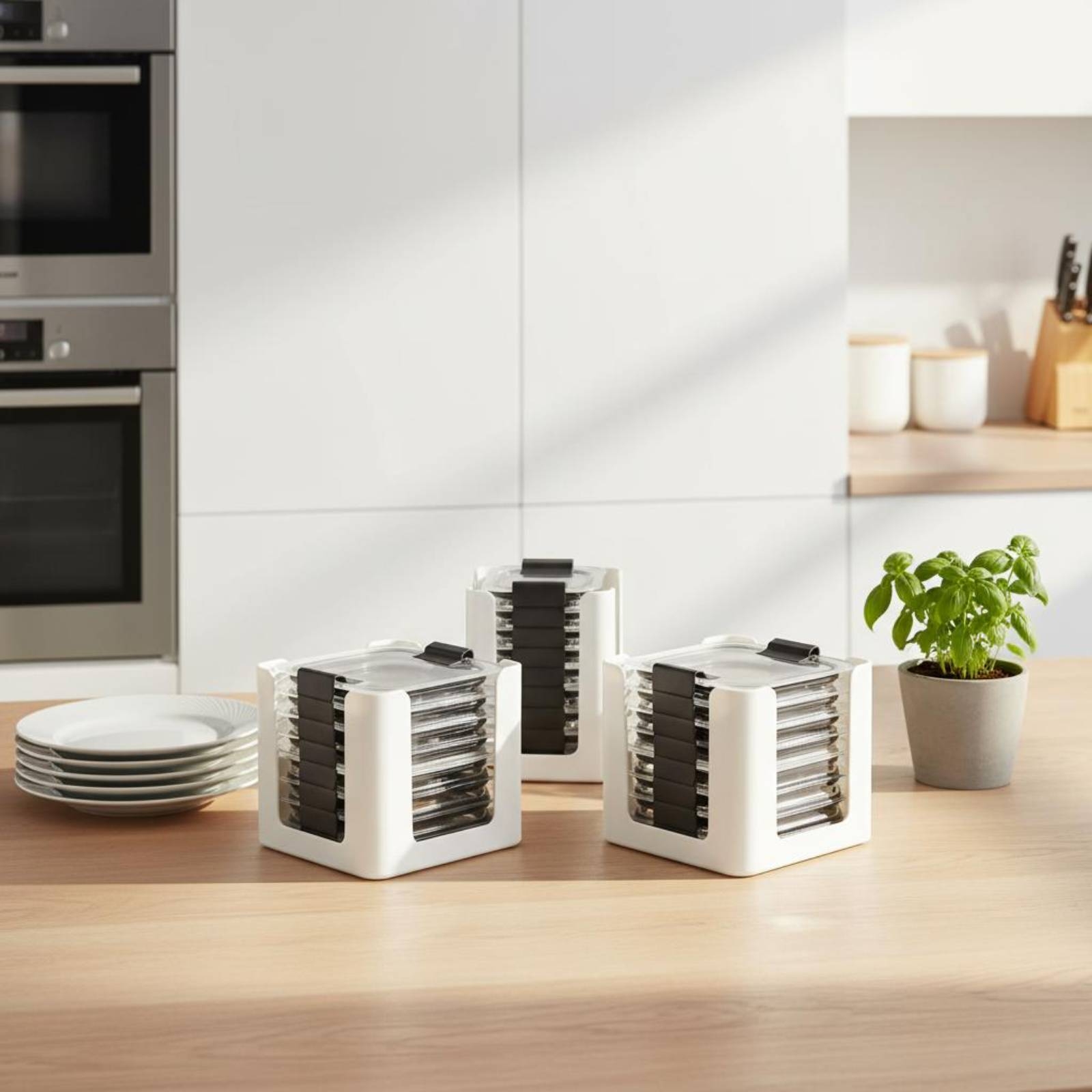 3-delige dekselopbergrek recht - Food Storage Lid recensie en prijs